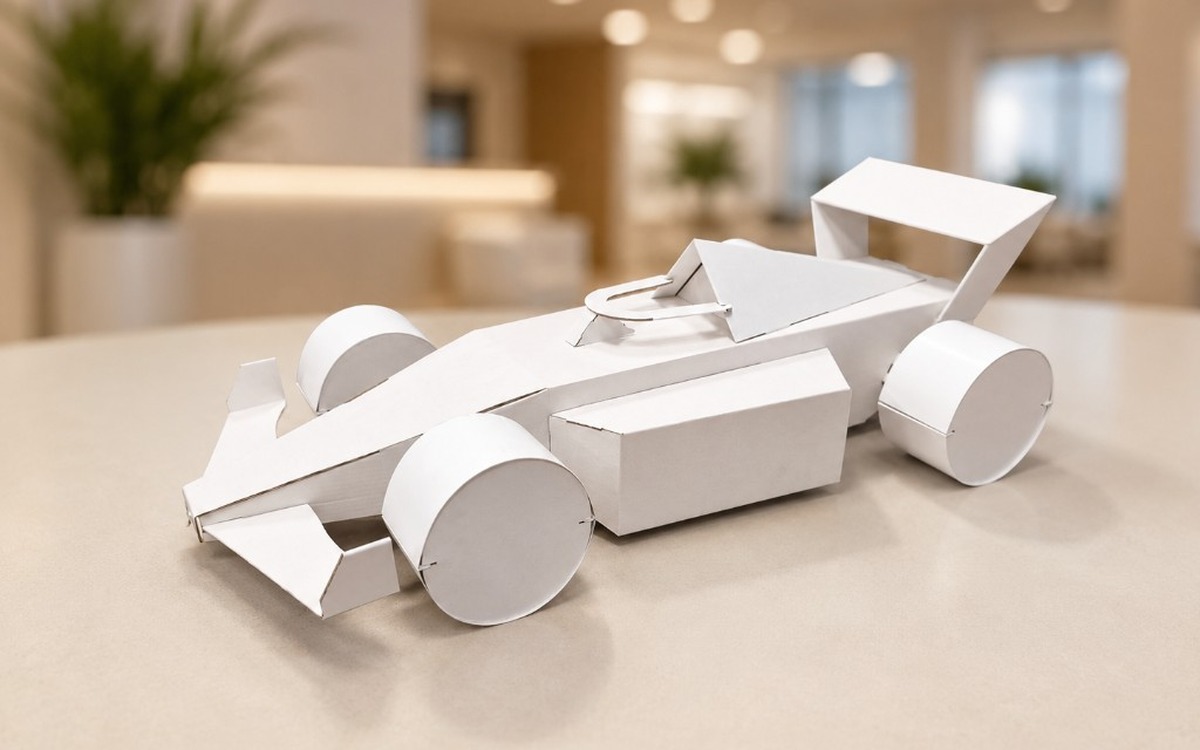 Formula 1 display prototype built in Hawver's shop