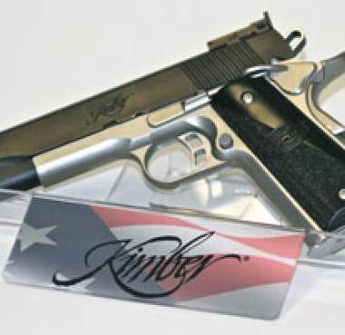 Kimber firearms displays, acrylic displays
